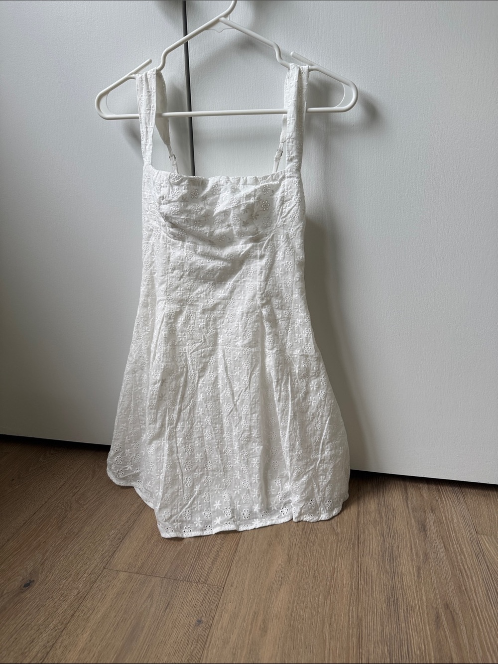 Princess Polly White Eyelet Tie-Back Sundress